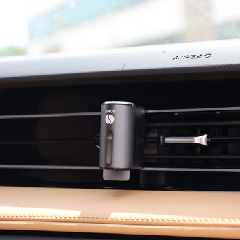 PACHET Difuzor AMOS mini negru + 3 parfumuri CADOU