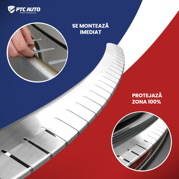 Protectii prag portbagaj inox Audi A4 B8, an fabricatie 01.2008 - 10.2015, caroserie sedan | 25-3465