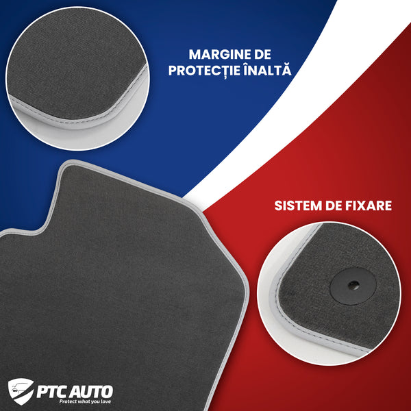 Covorase auto mocheta (gri) Lancia Ypsilon fabricatie 2011 - prezent, caroserie hatchback, sistme de prindere standard - 2