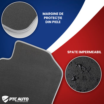 Covorase auto mocheta (gri) Subaru Impreza V fabricatie 2017 - prezent, caroserie hatchback, sistem de prindere rotund - 3