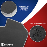 Covorase auto mocheta (gri) Kia Rio II fabricatie 2005 - 2011, caroserie hatchback, sistem de prindere rotund - 3