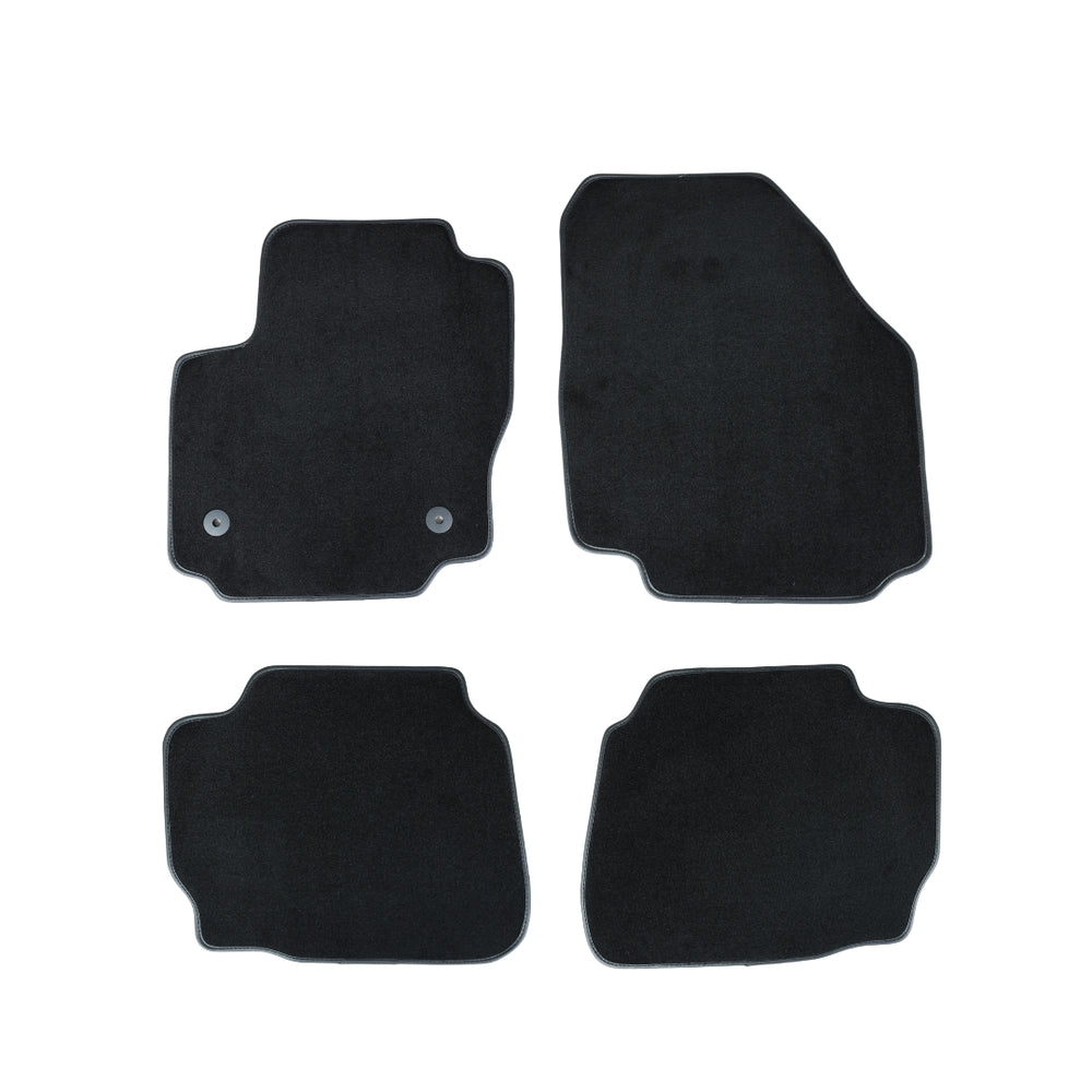 Covorase auto mocheta (negru) Audi A6 C5, an fabricatie 10.1997 - 02.2005, caroserie combi, sistem prindere rotund (distanta dintre sistemele de prindere de 36.5 cm sofer / 31.5 cm pasager) | 1003654BLACK